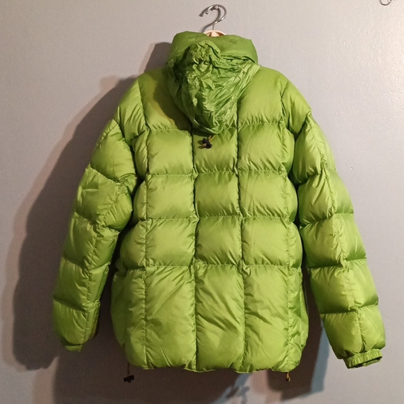 Polo sport Ralph Lauren women's vintage lime green hooded puffer coat size XL - Picture 11 of 17